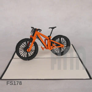 Cartes de vœux 3D pop-up en papier durable personnalisables en gros, vernis mat traditionnel, souvenirs faits à la main au Japon - Product Image 2