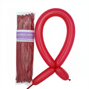 Ballons en latex Decotex 260S Rouge, lot de 50, pour décoration - Product Image 2