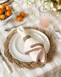 Classic Organic Seagrass <b>Placemat</b> ecofriendly Seagrass Woven <b>Placemats</b> Round <b>Placemats</b> for Dining Table <b>Leather</b> - Product Image 2
