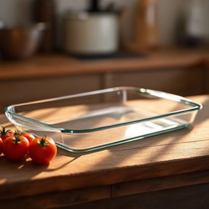 Bandeja para Hornear de Vidrio Templado Transparente, 35x23cm, Cuadrada, para Horno, Cocina, Pizza, 2046 248BC00, Empaquetada en Caja - Product Image 3