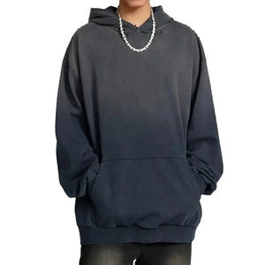 Sweat à capuche vintage oversize délavé à l'acide pour hommes, sweat à capuche épais en éponge française, zippé, teint uni, pour streetwear d'hiver. - Product Image 6