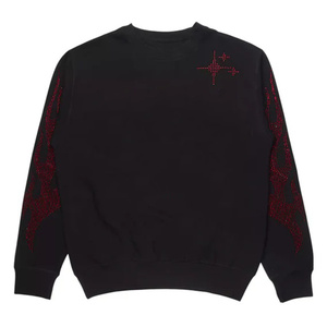 Custom Rhinestone <b>Trendy</b> Wholesale Design Logo For Men's Sweatshirts <b>hoodies</b> Men's Warm Winter Breathable Comfortable Sweatshirt - Product Image 1