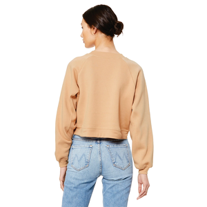 Sudadera de cuello redondo para mujer personalizada Nuevo diseño Terry con logotipo bordado Ropa de calle Sudaderas con capucha con sudadera para mujer - Product Image 3
