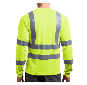 Camisa reflectante de alta visibilidad personalizada de estilo 2025, camisa reflectante personalizada de seguridad de manga completa para exteriores para hombres - Product Image 6