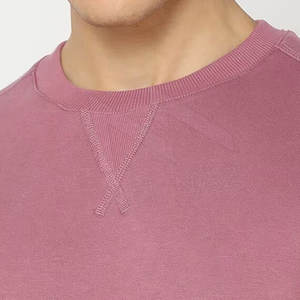 Venta al por mayor 2023 nuevo jersey de hombre de manga larga con cuello redondo pulóver sudadera Lisa teñida sudadera de invierno sin capucha - Product Image 5
