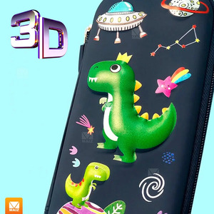 Trousse à crayons portable pour l'école, motif dinosaure uni - Couleurs assorties - Product Image 3