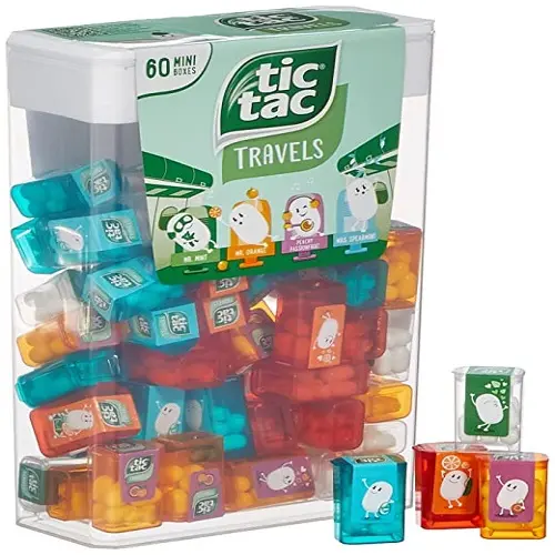 Tic Tac Wintergreen Flavored Mints 6 팩 | Wintergreen Mints 1 oz Tub | 저칼로리 Wintergreen Mints | 팩 6