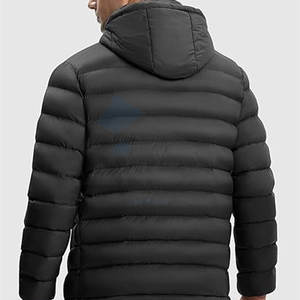 Doudoune à capuche pour hommes personnalisable Manteau d'hiver léger et résistant à l'eau isolé Capuche détachable Poignets élastiques - Product Image 4