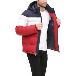 2025 unisexe personnalisé hiver doudoune hommes en cuir coupe-vent chaud fermeture éclair à capuche col Streetwear poche doudoune pour hommes - Product Image 3