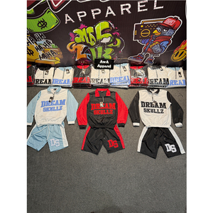 Logo personnalisé Ensemble de shorts à col rabattu de meilleure qualité pour hommes Meilleur prix de vente Ensemble de shorts décontractés d'automne pour hommes - Product Image 2
