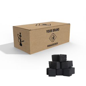 Charbon de bois de shisha d'Indonésie à faible teneur en cendres charbon de bois narguilé à fumer briquette de charbon de bois de coquille de noix de coco naturelle marque privée OEM personnalisée - Product Image 1