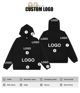 Sweat à capuche pour homme avec logo personnalisé, streetwear surdimensionné, sweat à capuche, sweat-shirt d'hiver chaud en polaire, décontracté, de haute qualité - Product Image 3