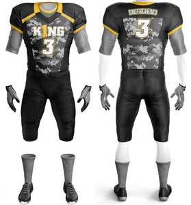 ชุดอเมริกันฟุตบอลแบบใหม่สั่งทำได้ ดีไซน์ยอดเยี่ยม ชุดกีฬาสำหรับผู้ใหญ่ คุณภาพสูง พิมพ์ลายแบบซับลิเมชั่น ขายส่ง ไซส์ XL - Product Image 6