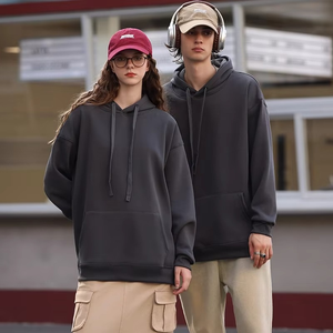 Sweats à capuche en polaire d'hiver de haute qualité, logo personnalisé brodé, pull oversize, sweat-shirt en coton pour homme, imprimé lourd - Product Image 5