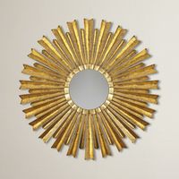 Miroir mural en métal de style moderne charmant avec bordure antique en relief, écologique, fait main, parfait pour les thèmes de décoration intérieure créatifs
