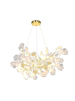 Luminaire suspendu LED en forme de feuille de Ginkgo de style nordique personnalisable, réglable en hauteur, adapté à l'éclairage des tables à manger et aux halls d'hôtels