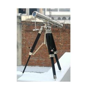 Telescopio Artesanal de Metal y Madera con Acabado Rústico para Biblioteca Vintage, Sala de Estudio y Exhibición de Coleccionistas - Product Image 3