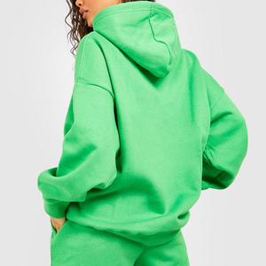 100% algodón al por mayor 2 piezas chándal mujer manga larga y corta sudadera pantalones cortos conjunto para damas dos piezas Sudadera con capucha conjuntos cortos - Product Image 6