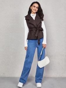 <b>Top</b> Trending Women Sleeveless Puffer Jacket OEM New Arrival <b>Top</b> Quality Windproof Puffer Jacket with Custom Logo - Product Image 4