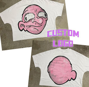 T-shirt personnalisé de haute qualité sans couture Boxy Fit de grande taille, T-shirt Hip Hop court à épaules tombantes, Tshits sans couture à l'avant pour hommes - Product Image 4