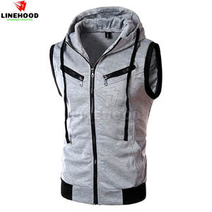 Best Manufacturer's 100% Cotton Blended <b>Sleeveless</b> <b>Hoodies</b> for <b>Men</b> Basic Winter Wear & Sweatshirts - Product Image 1