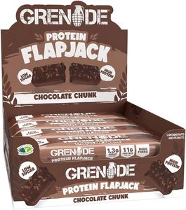Gre-nade Protein Flapjack - Trozos de Chocolate 45 g (Caja de 12) - Product Image 4