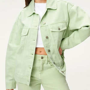 Chaqueta Vaquera de Mezclilla para Mujer, Estilo Vintage, Corte Ajustado, Botones en la Parte Delantera, Bolsillos Deshilachados, Tejido de Algodón Transpirable - Product Image 2