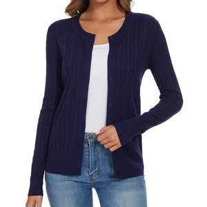 Nouveaux pulls cardigan pour femmes fabriqués en usine Vente en ligne de pulls cardigan pour femmes taille personnalisée - Product Image 2