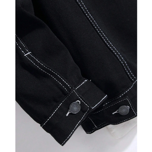 Wholesale Custom Men's High Quality Winter <b>Denim</b> <b>Jackets</b> 100% Cotton Waterproof Windproof Fashion Design <b>with</b> Logo Canvas Fabric - Product Image 2
