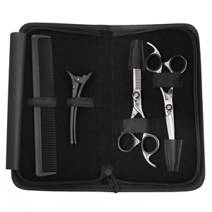 Ciseaux de barbier professionnels en acier inoxydable à manche en céramique, 32 dents, légers, pour effiler et couper les cheveux – Vente chaude - Product Image 1