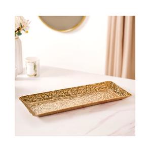 ถาดเสิร์ฟทำด้วยมือทำจากไม้ที่ทนทานพร้อมทองธรรมชาติและเสร็จด้วยค้อนพร้อมเครื่องล้างจาน - Product Image 5