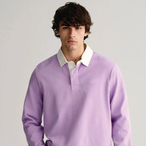 Polo de rugby à manches longues pour hommes-de haute qualité, doux et parfait pour les journées détendues et les looks sportifs - Product Image 2