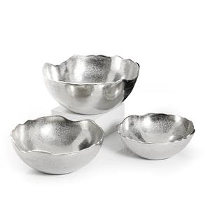 Ilver lated etal ecorativo Owl estaurant and ototels uupplies ininnerware OOD and opcorn Serving owowls con Set de 3 - Product Image 1