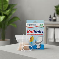 Citerne de toilettes intégrée en plastique FIMI Kalballs, écologique, moderne, traitement anti-calcaire, réduit la consommation d'eau