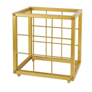 Stylish metal gold wine storage rack for <b>kitchen</b> home decoration dining <b>table</b> champagne wine display rack holder <b>bar</b> wholesale - Product Image 1