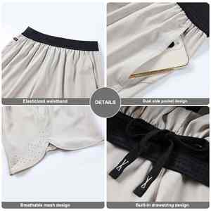 Pantalones Cortos Deportivos Casuales para Hombre con Malla de Secado Rápido, Cintura Media, Abertura Lateral, Personalizados para Correr y Entrenar - Product Image 5