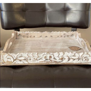 คลาสสิกถาดเสิร์ฟอาหารรอบใหม่ตกแต่งไม้ Ramadan ถาดสําหรับ Home และเครื่องครัว - Product Image 5