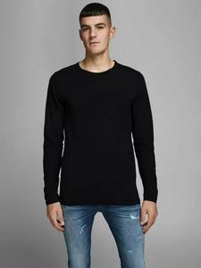 T-shirt noir unisexe 100% coton col en O manches longues jersey séchage rapide style décontracté teint avec motif imprimé chemises pour hommes - Product Image 2