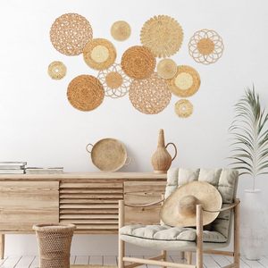 BOHO Juego de 13 Cestas tejidas Decoración de pared OEM ODM Materiales naturales Multiusos Hecho en Vietnam - Product Image 2
