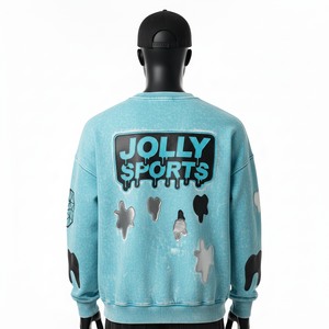 Sudadera para Hombre, Estilo Vintage, Lavado Desgastado, Corte Holgado, Logotipo Estampado, 320 GSM, Algodón Grueso - Product Image 2