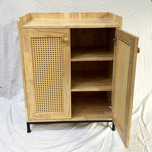 Modern KTB68119 Living Room Furniture <b>Console</b> Table Sideboard with Rattan Doors and Iron Base Decorative Cabinet for Home Use - Product Image 5