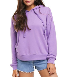 Haut court à capuche tricoté 100 % coton confortable et léger à manches longues pour femme – Collection Hiver 2026 - Product Image 6