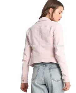 Nuevo estilo de chaqueta de mujer europea y americana a la moda que el algodón puro, nuevo y elegante Jack de mezclilla transpirable más vendido