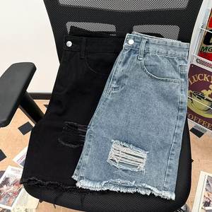 Nuevos pantalones cortos de mezclilla hechos a medida para mujer Pantalones cortos transpirables de algodón 100% de alta calidad - Product Image 5