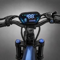 Bicicleta Eléctrica de Montaña de Alto Rendimiento de 750W, 48V 18AH, Color Azul Camaleón, Neumáticos Gruesos de 20 Pulgadas, Todoterreno