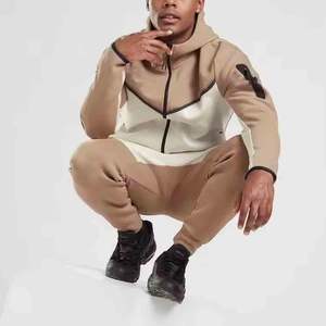 Traje de jogging de poliéster 100% a rayas para correr, chándales baratos con cremallera, chándal liso al por mayor sin mínimo - Product Image 1