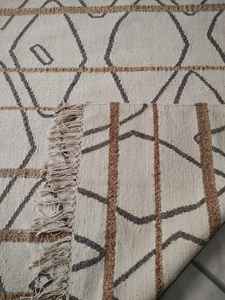 Fabricante directo Moderno Boho Indio Tejido a mano Dhurry Lana única Combinación de yute Ligero Lujo INDIO Tejido a mano - Product Image 3