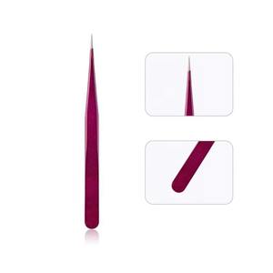 <b>Eyelash</b> Tweezers Stainless Steel Durable Makeup Precision <b>Beauty</b> <b>Tool</b> Fine Tips Accurate Lash Handling Professional Use Salon - Product Image 4