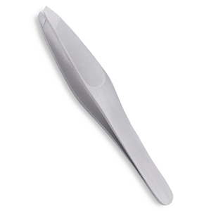 Pinzas para cejas con cabeza inclinada de acero inoxidable de alta calidad OEM, pinza para pestañas con punta puntiaguda, Etiqueta Privada, paquete de venta al por mayor - Product Image 4