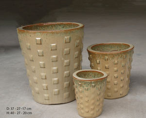 Meilleures ventes Style moderne Grand pot de fleur en céramique émaillée brillante et jardinières pour la décoration intérieure et extérieure jardinière ronde au design - Product Image 6